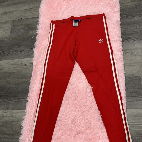 Adidas Women's Red Leggings - Picture 2 of 6